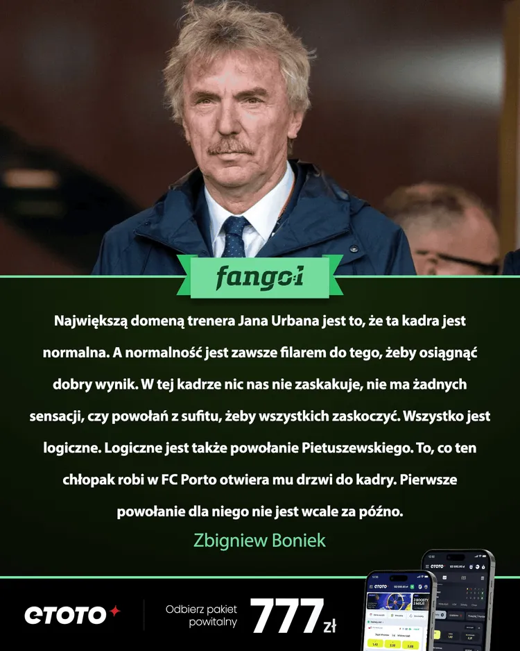 Zbigniew Boniek ocenił powołania Jana Urbana