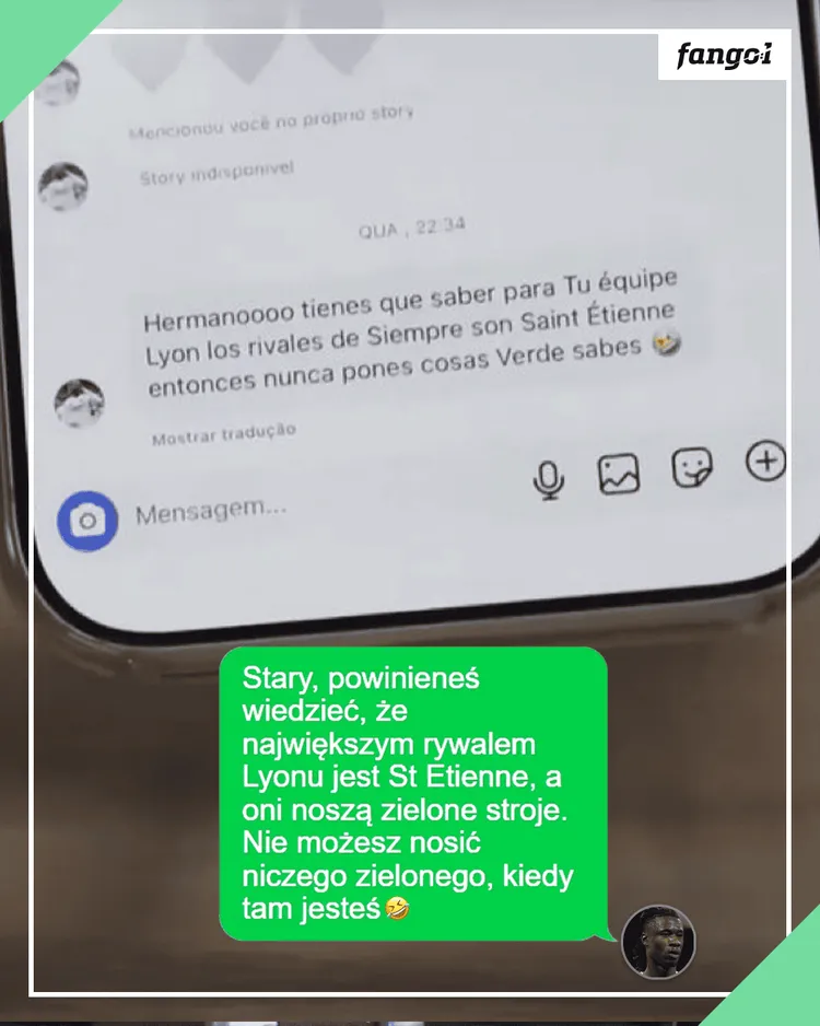 Wiadomość Camavingi do Endricka po dołączeniu do Lyonu