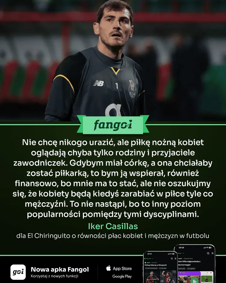 Iker Casillas nie wierzy w równość płac!