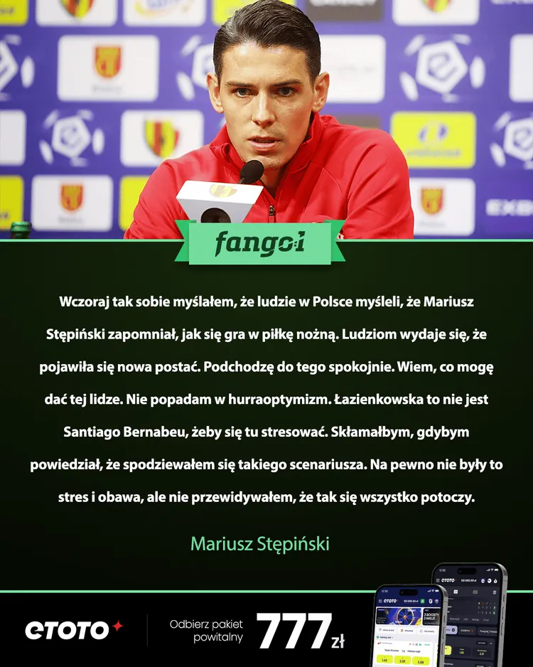 Mariusz Stępiński: Łazienkowska to nie jest Santiago Bernabeu
