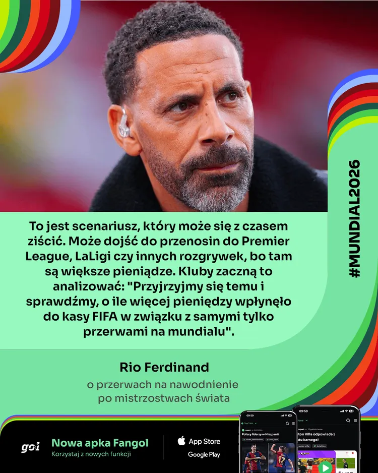 Przerwy na nawodnienie zostaną po mundialu? Rio Ferdinand nie ma złudzeń!