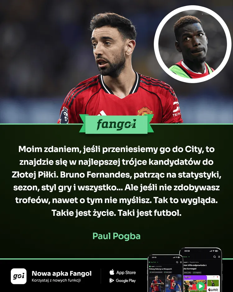 Paul Pogba chwali Bruno Fernandesa: Gdyby przenieść go do City...