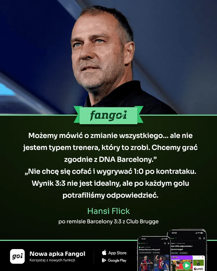 Hansi Flick po remisie z Club Brugge!