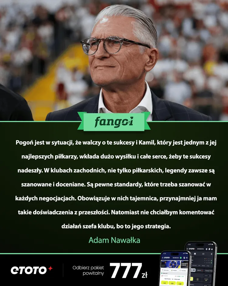 Adam Nawałka komentuje zamieszanie z kontraktem Grosika