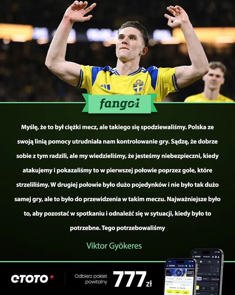 Viktor Gyökeres: Takiego meczu się spodziewaliśmy