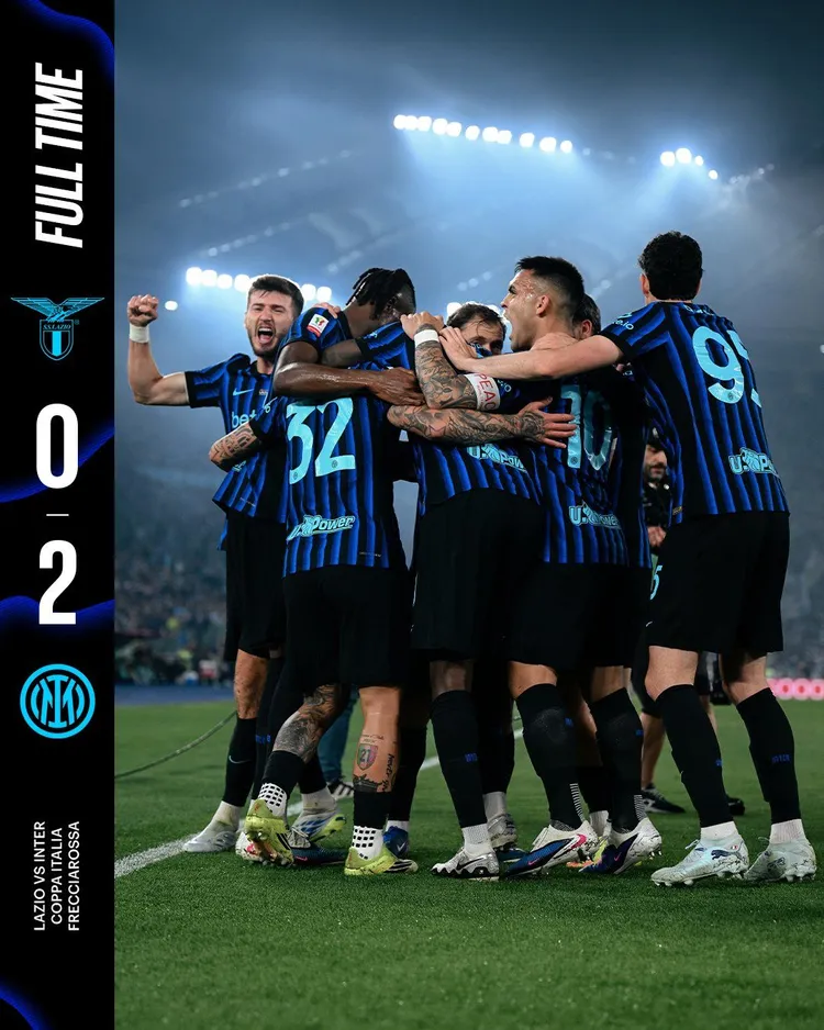 Inter 2:0 Lazio - Nerazzurri zdobywcami Pucharu Włoch!!!
