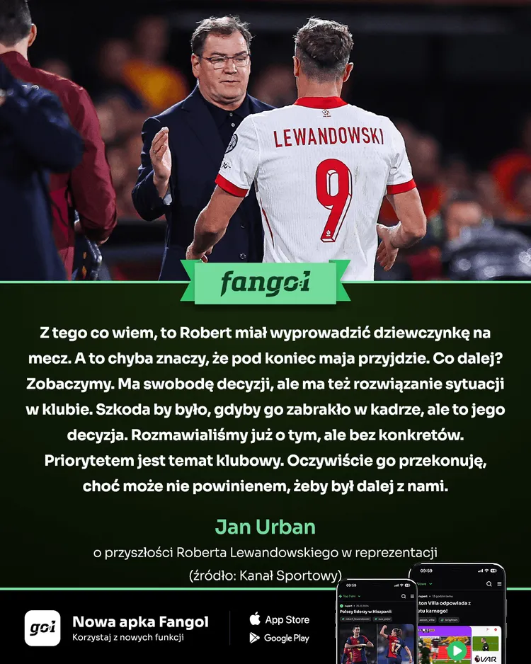 Jan Urban o przyszłości Lewandowskiego: Szkoda by było...