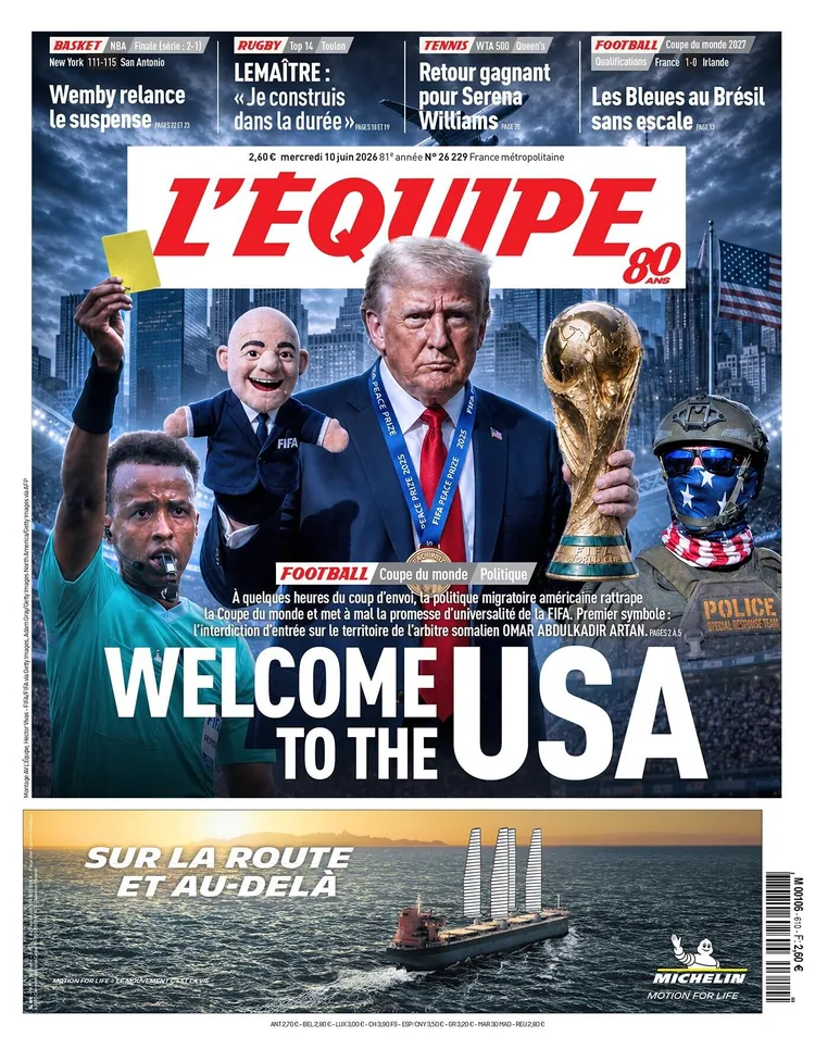 "Witamy w USA" - OSTRA okładka L'Equipe zapowiadająca mundial!