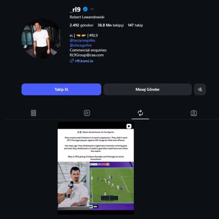 Lewandowski zrepostował wpis OBRAŻAJĄCY RONALDO!