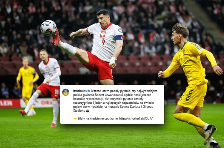 Litwa promuje mecz Robertem Lewandowskim!