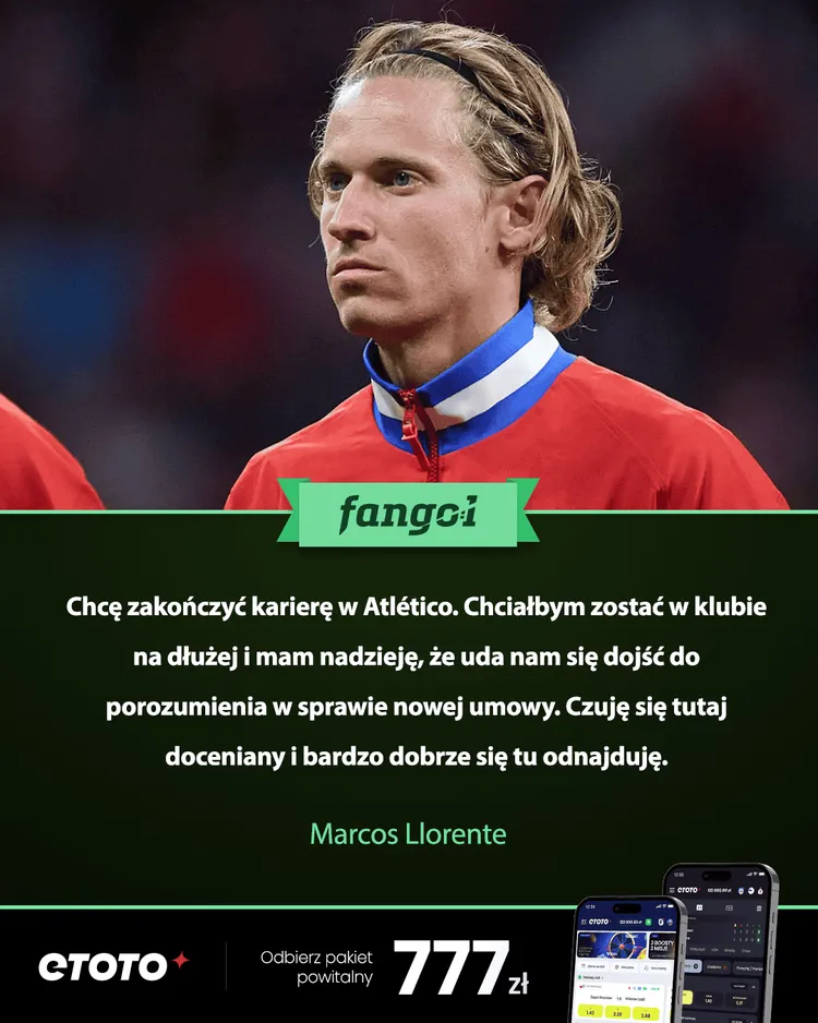 Marcos Llorente: Chcę zakończyć karierę w Atletico