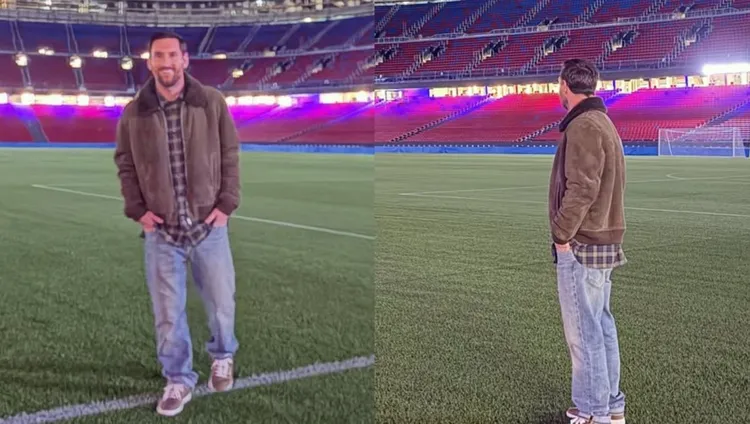 Messi odwiedził nowe Spotify Camp Nou. Barcelona powitała legendę