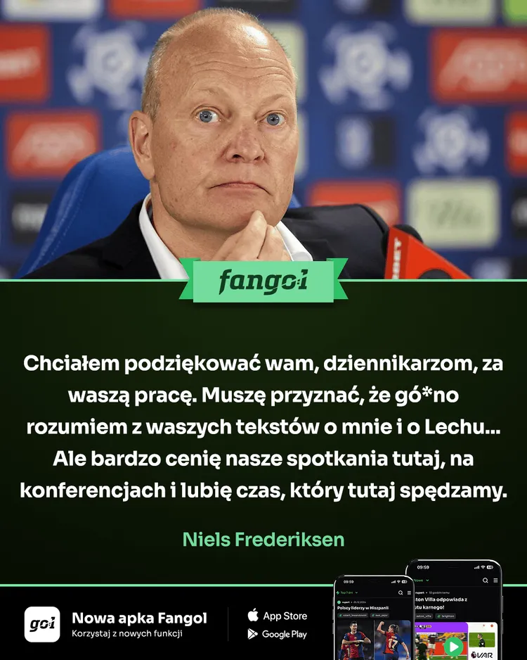 Trener Lecha szczerze w kierunku dziennikarzy XD