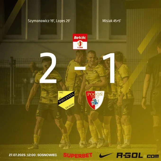 Debiutancka wygrana Wieczystej w I lidze!