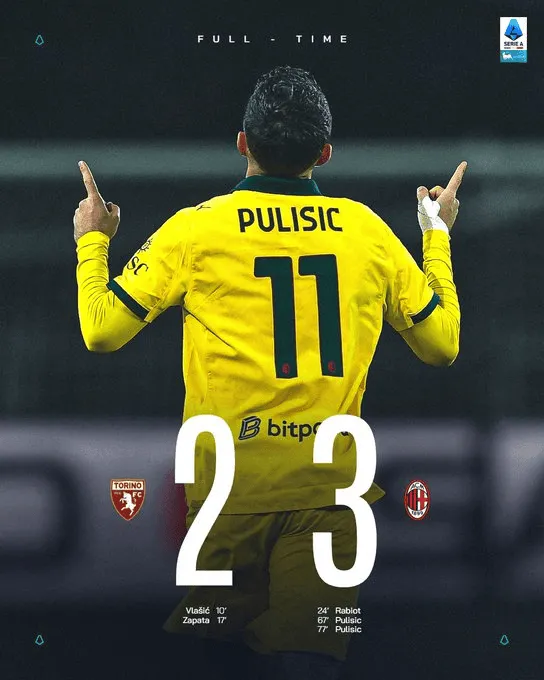 Pulisic wyszarpuje zwycięstwo dla Milanu i prowadzenie w Serie A!