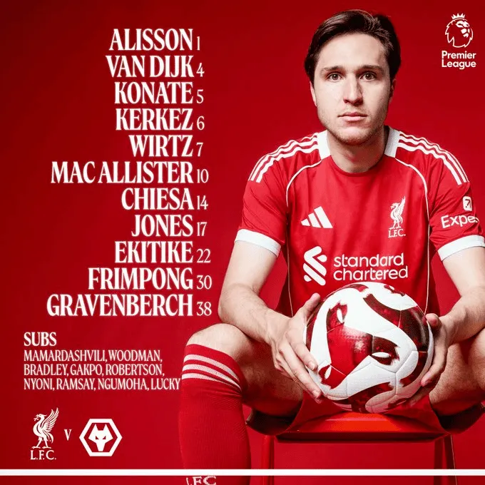 XI Liverpoolu na pojedynek z Wolves!