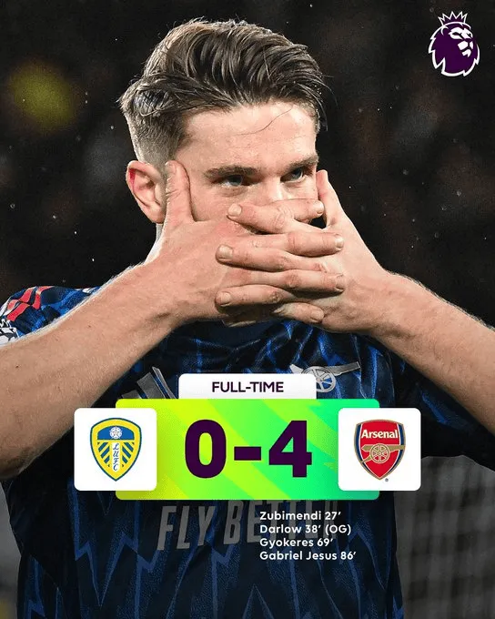 Arsenal całkowicie zdominował Leeds!