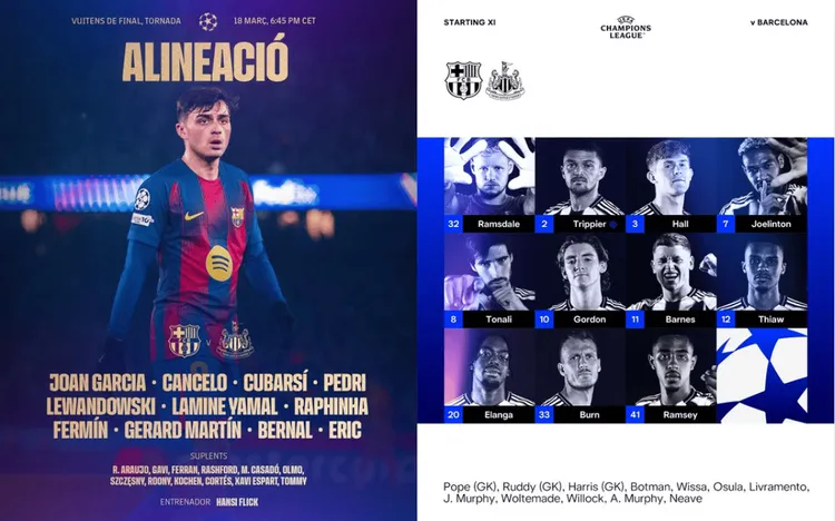 Zaczynamy środę z Ligą Mistrzów! Składy na Barcelona - Newcastle!