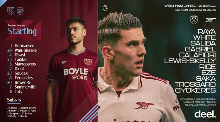 Składy na West Ham - Arsenal!