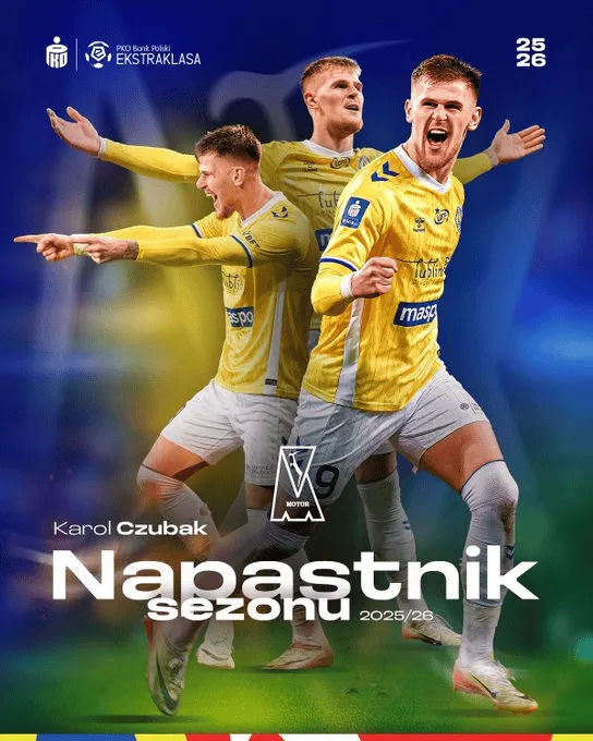Karol Czubak napastnikiem sezonu w Ekstraklasie!