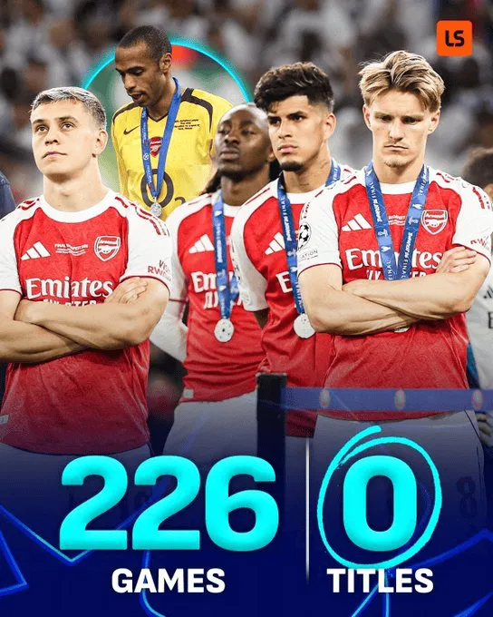 Arsenal z gorzkim rekordem Ligi Mistrzów!