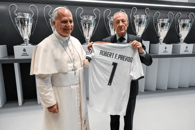 Papież Leon XIV odwiedził Santiago Bernabeu!