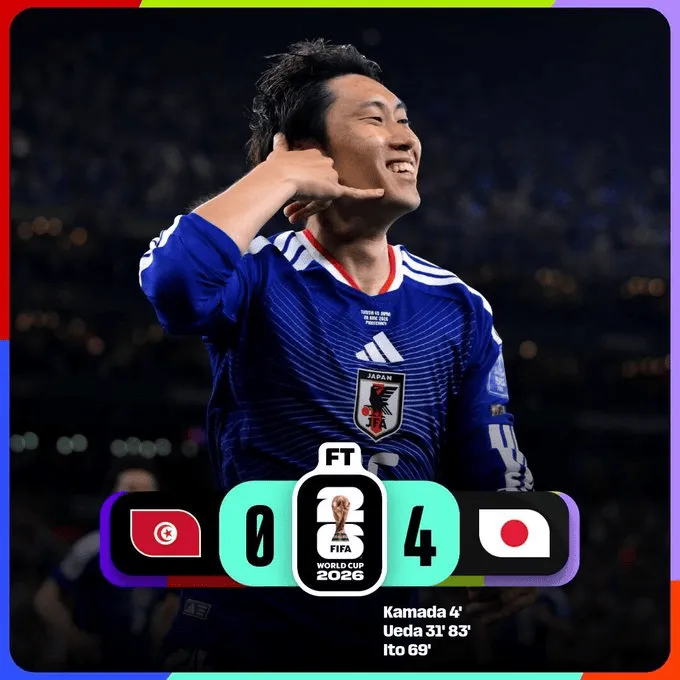 Japonia rozbija Tunezję!