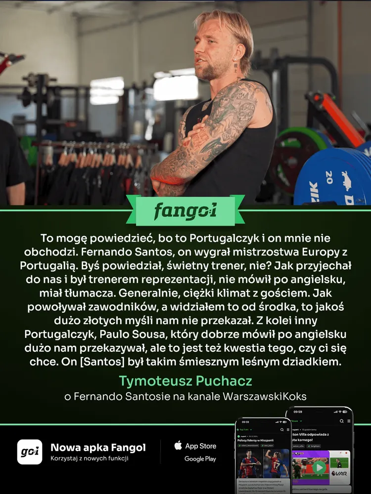 Puchacz ostro o Fernando Santosie!