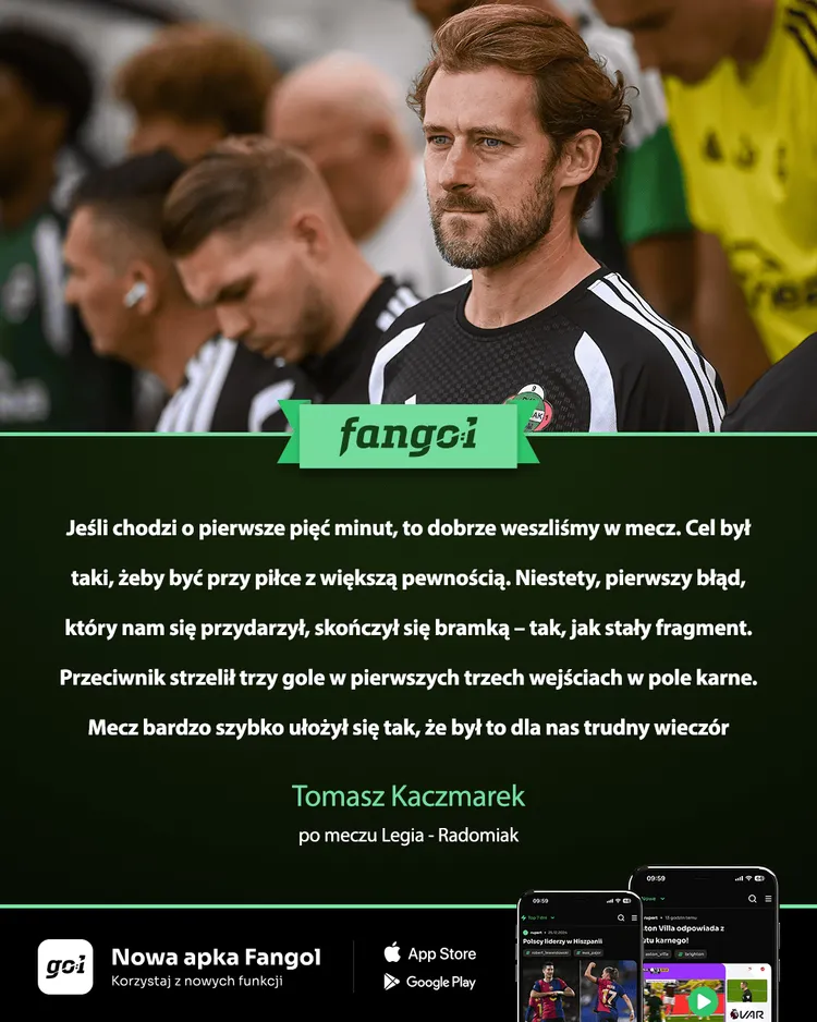 Trener Radomiaka: „Dobrze weszliśmy w mecz”