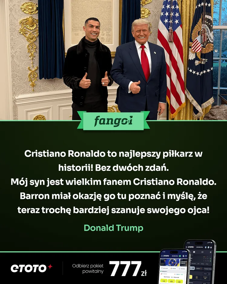 Donald Trump w ciepłych słowach o CR7!