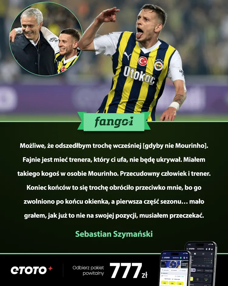 Sebastian Szymański: Mourinho to przecudowny człowiek i trener