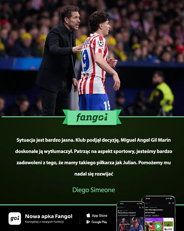 Simeone jasno o przyszłości Alvareza