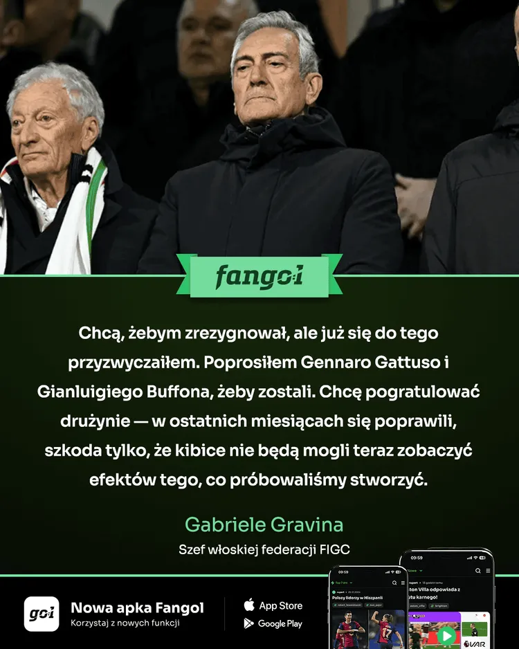 Szef włoskiej federacji po przegranym meczu o awans!