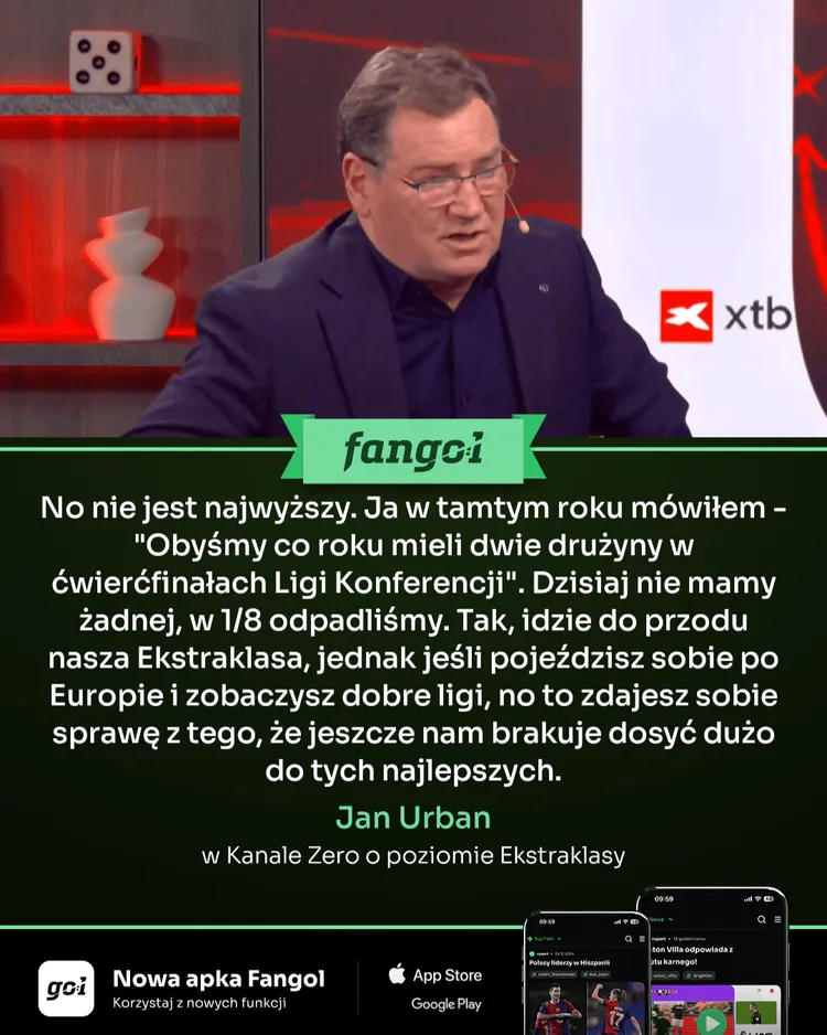 Gorzkie słowa Jana Urbana o poziomie Ekstraklasy!