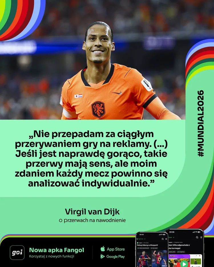 Van Dijk szczerze o mundialowych przerwach.